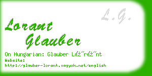 lorant glauber business card